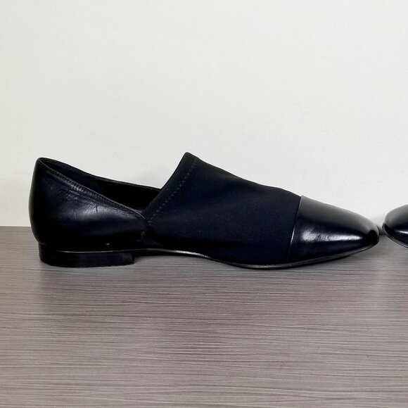 Via Spiga Tate Loafer, Black Leather & Elastic, Womens Size 7.5 US / 37.5 - Picture 6 of 12